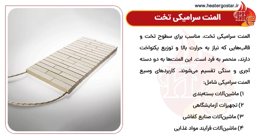 المنت سرامیکی تخت