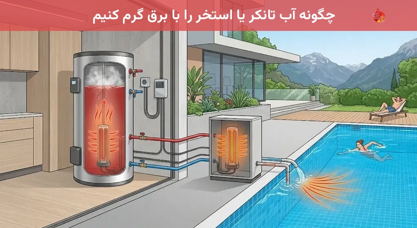 چگونه آب تانکر یا استخر را با برق گرم کنیم