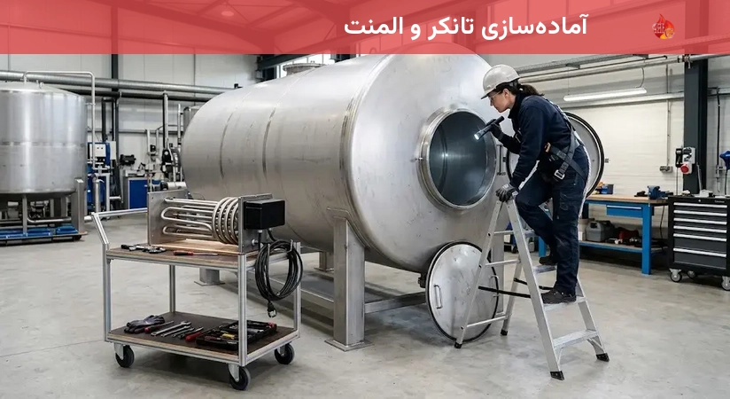 آماده‌سازی تانکر و المنت